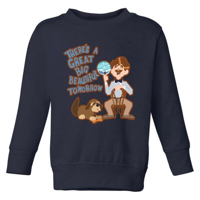 Theres A Great Big Beautiful Tomorrow Men And Dog Toddler Sweatshirt