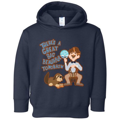 Theres A Great Big Beautiful Tomorrow Men And Dog Toddler Hoodie