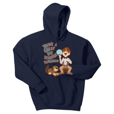 Theres A Great Big Beautiful Tomorrow Men And Dog Kids Hoodie