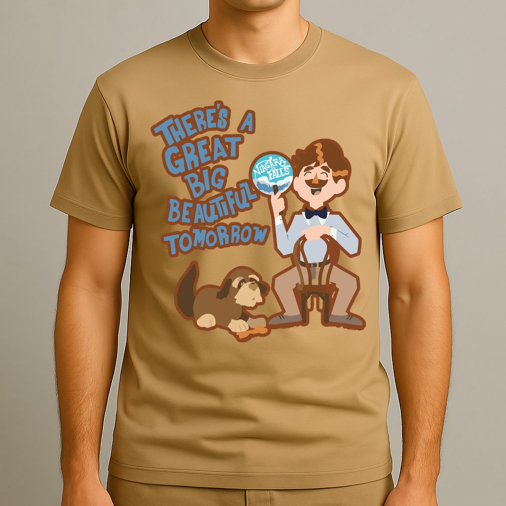 Theres A Great Big Beautiful Tomorrow Men And Dog T-Shirt