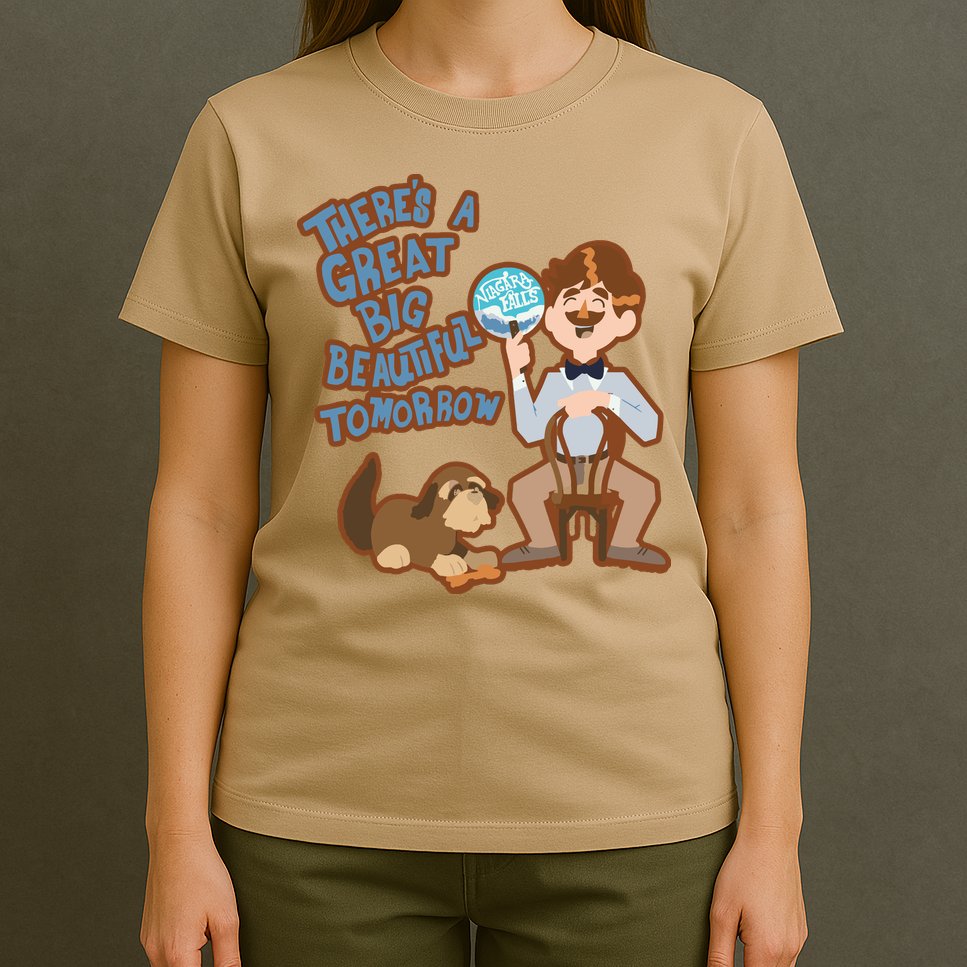 Theres A Great Big Beautiful Tomorrow Men And Dog T-Shirt