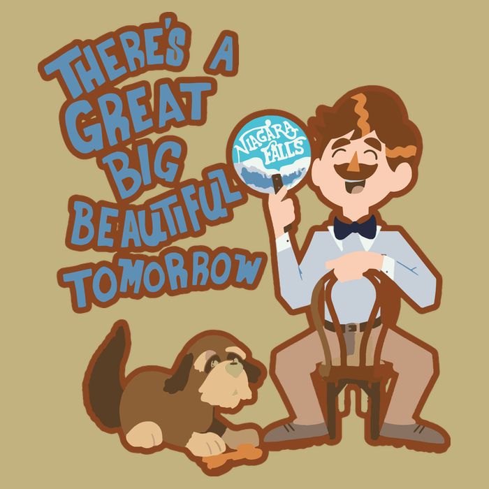 Theres A Great Big Beautiful Tomorrow Men And Dog T-Shirt