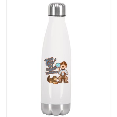 Theres A Great Big Beautiful Tomorrow Men And Dog Stainless Steel Insulated Water Bottle