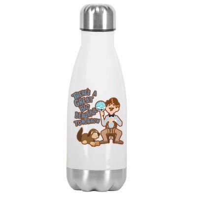 Theres A Great Big Beautiful Tomorrow Men And Dog Stainless Steel Insulated Water Bottle