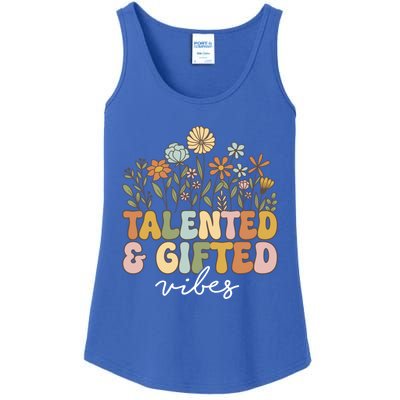 Talented And Gifted Vibes Teaching School Appreciation Funny Gift Ladies Essential Tank