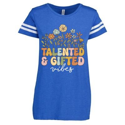 Talented And Gifted Vibes Teaching School Appreciation Funny Gift Enza Ladies Jersey Football T-Shirt