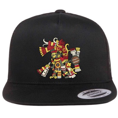 Tezcatlipoca Aztec God Nahuatl Mayan Inca Toltec Flatbill Hat