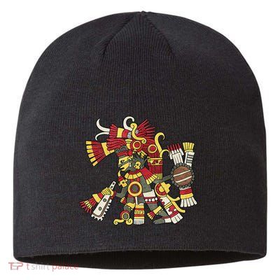 Tezcatlipoca Aztec God Nahuatl Mayan Inca Toltec Sustainable Beanie