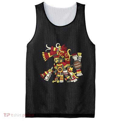 Tezcatlipoca Aztec God Nahuatl Mayan Inca Toltec Mesh Reversible Basketball Jersey Tank