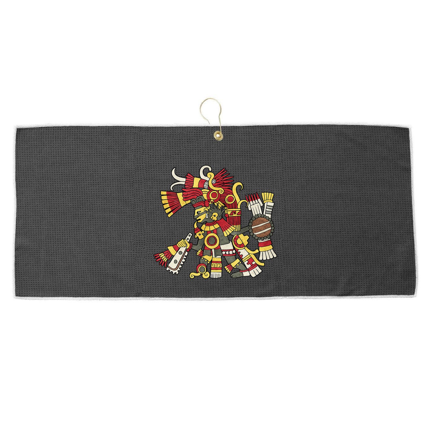 Tezcatlipoca Aztec God Nahuatl Mayan Inca Toltec Large Microfiber Waffle Golf Towel