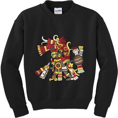 Tezcatlipoca Aztec God Nahuatl Mayan Inca Toltec Kids Sweatshirt