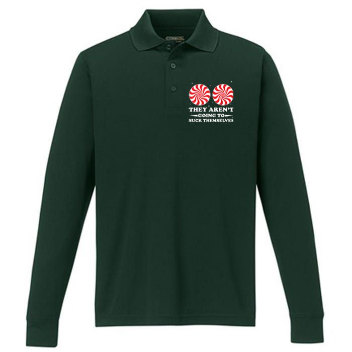 They Arent Going To Suck Themselves Funny Christmas Performance Long Sleeve Polo