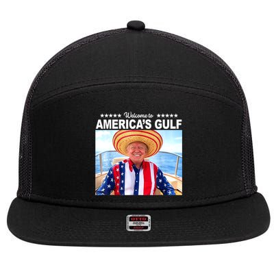 Trump Americas Gulf Mexico President Trump Sombrero 7 Panel Mesh Trucker Snapback Hat