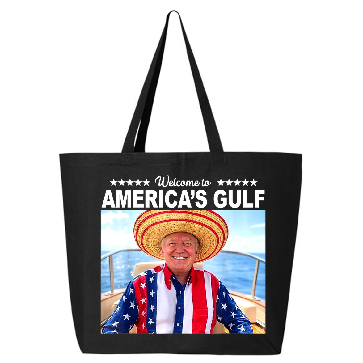 Trump Americas Gulf Mexico President Trump Sombrero 25L Jumbo Tote