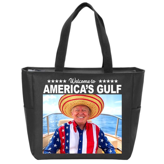 Trump Americas Gulf Mexico President Trump Sombrero Zip Tote Bag