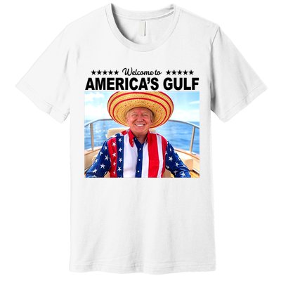 Trump Americas Gulf Mexico President Trump Sombrero Premium T-Shirt