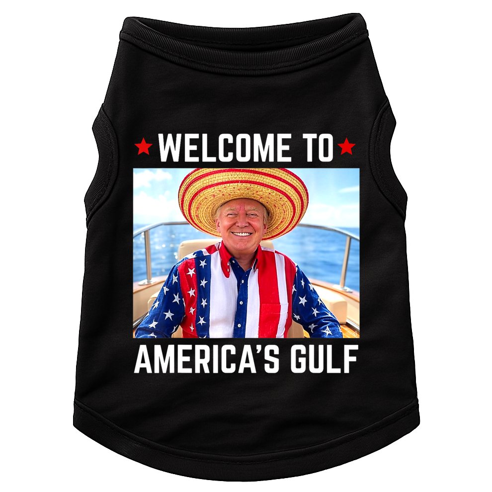 Trump AmericaS Gulf Mexico President Trump Sombrero Doggie Tank