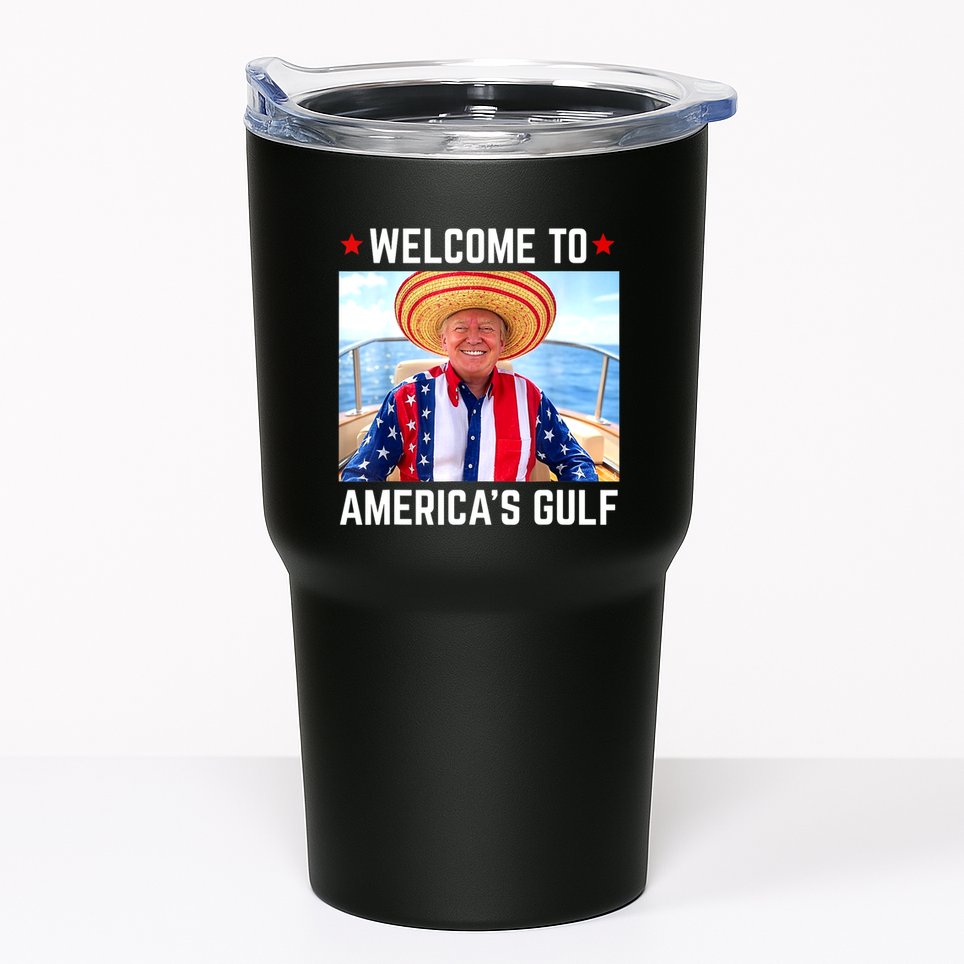 Trump AmericaS Gulf Mexico President Trump Sombrero Tumbler