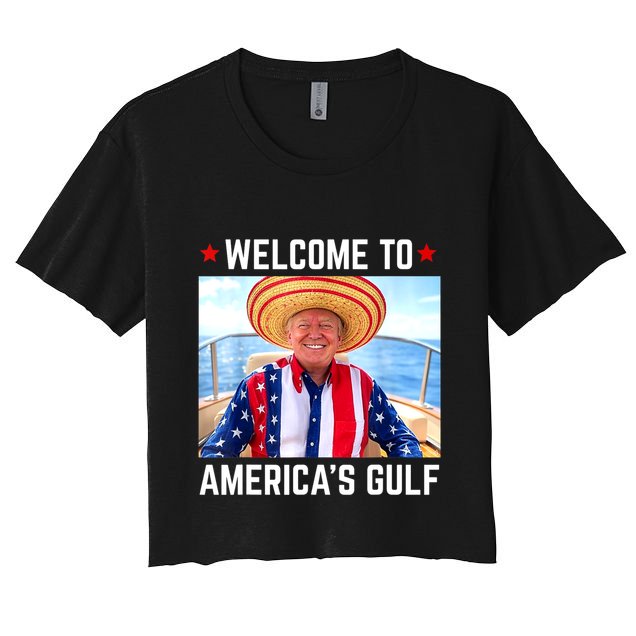 Trump AmericaS Gulf Mexico President Trump Sombrero Crop Top
