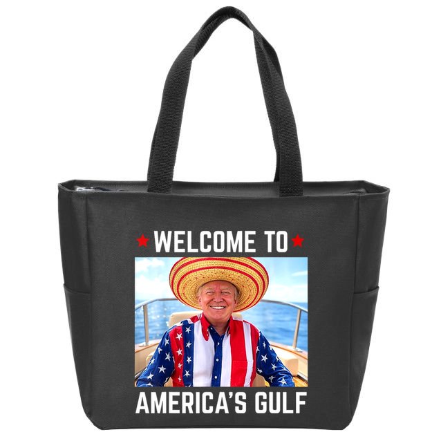 Trump AmericaS Gulf Mexico President Trump Sombrero Zip Tote Bag