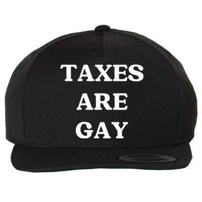 Taxes Are Gay Lgbtq+ Rights Taxation Equality Wool Snapback Cap