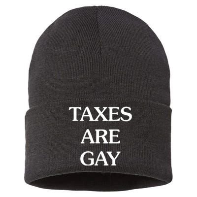 Taxes Are G.Ay Sustainable Knit Beanie