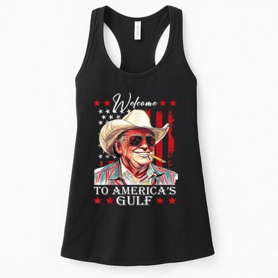 Trump Americas Gulf Mexico President Trump Sombrero Womens Tank Top
