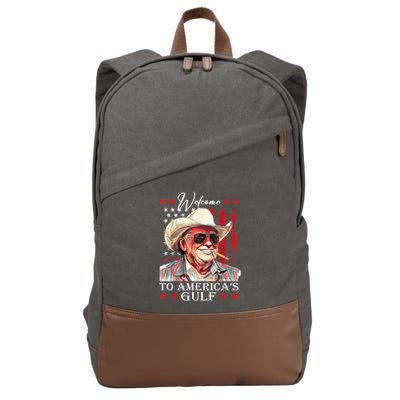 Trump Americas Gulf Mexico President Trump Sombrero Cotton Canvas Backpack