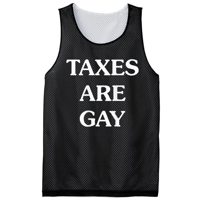 Taxes Are Gay Mesh Reversible Basketball Jersey Tank