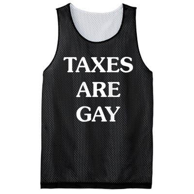 Taxes Are Gay Funny Mesh Reversible Basketball Jersey Tank