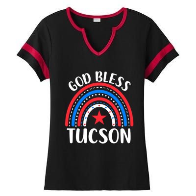 Tucson Arizona Gift I Love Tucson Arizona Usa Gift Ladies Halftime Notch Neck Tee