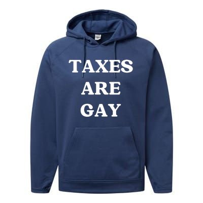 Taxes Are Gay Lgbtq+ Rights Taxation Equality Performance Fleece Hoodie