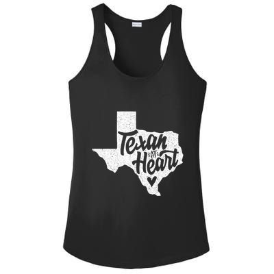 Texan At Heart  Ladies PosiCharge Competitor Racerback Tank