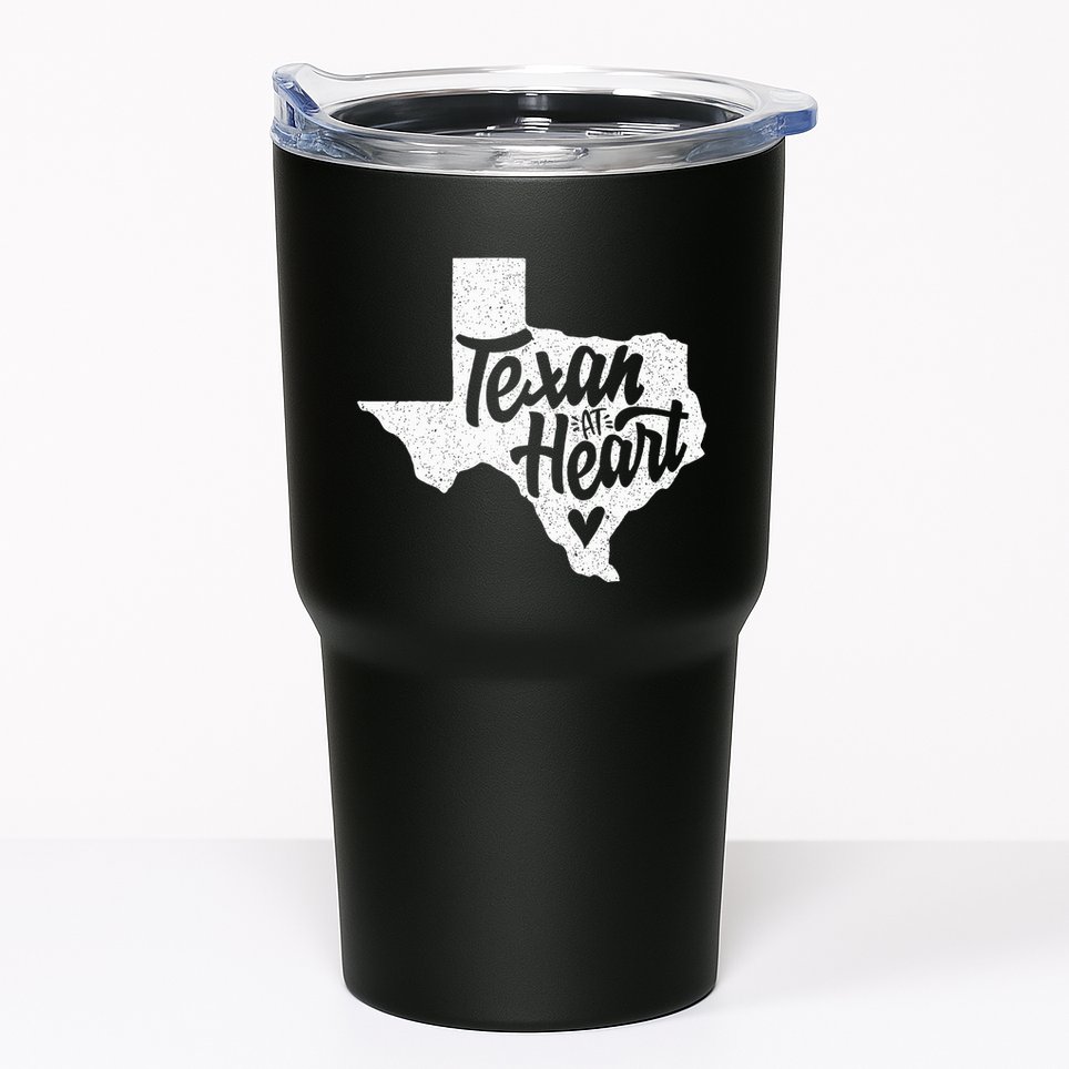Texan At Heart  Tumbler