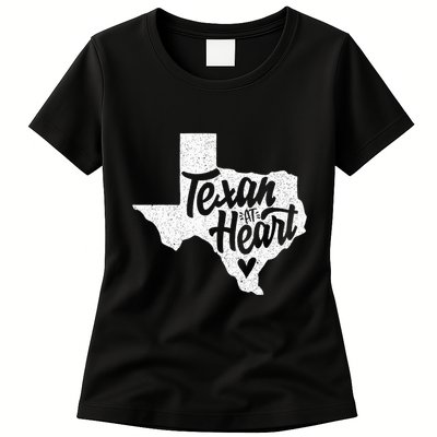 Texan At Heart  Womens T-Shirt