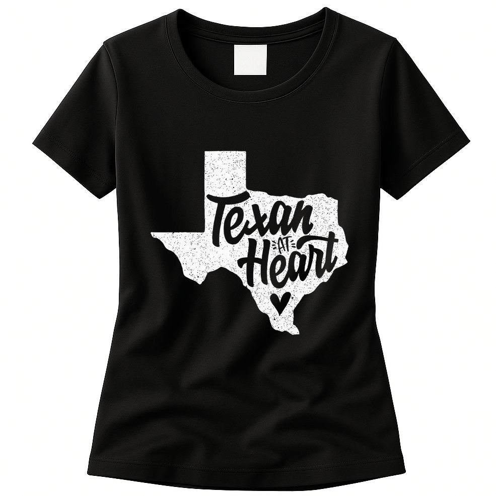 Texan At Heart  Womens T-Shirt