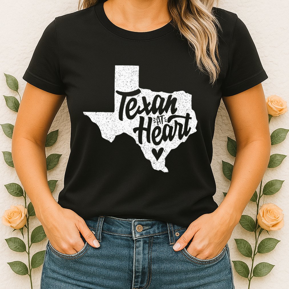 Texan At Heart  Womens T-Shirt