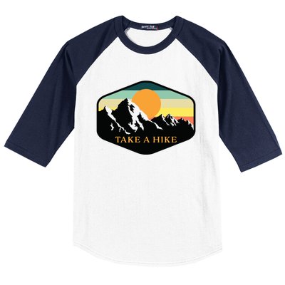 TAKE A HIKE RETRO VINTAGE OUTDOOR HIKING Baseball Sleeve Shirt