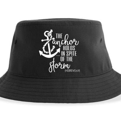 The Anchor Holds In Spite Of The Storm Sustainable Bucket Hat
