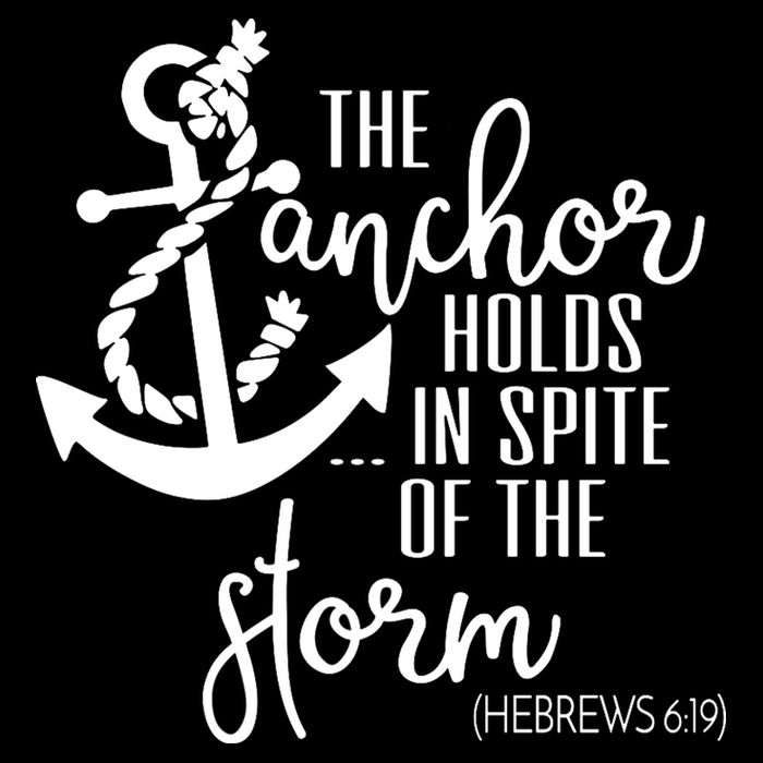 The Anchor Holds In Spite Of The Storm Drawstring Bag