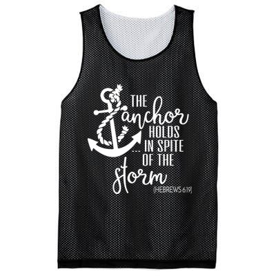 The Anchor Holds In Spite Of The Storm Mesh Reversible Basketball Jersey Tank