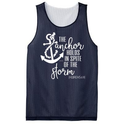 The Anchor Holds In Spite Of The Storm Mesh Reversible Basketball Jersey Tank