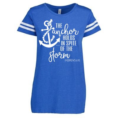 The Anchor Holds In Spite Of The Storm Enza Ladies Jersey Football T-Shirt