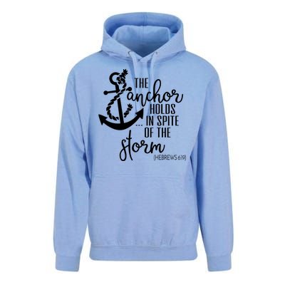 The Anchor Holds In Spite Of The Storm Unisex Surf Hoodie