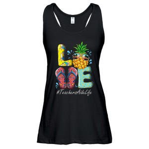 Teachers Aide Hello Summer Happy Last Day School Ladies Essential Flowy Tank