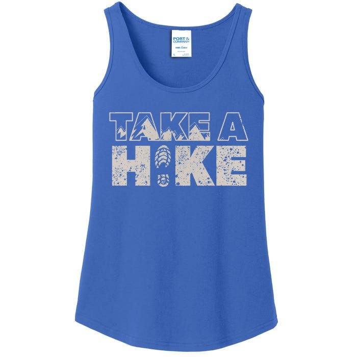 Take A Hike Vintage Outdoor Mountain Hiking Ladies Essential Tank