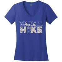 Take A Hike Vintage Outdoor Mountain Hiking Women's V-Neck T-Shirt