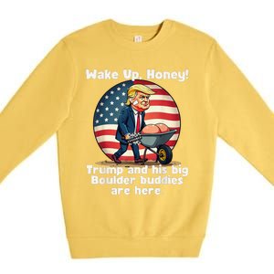 Trump An His Big Boulder Buddies Funny Donald Trump 2024 Premium Crewneck Sweatshirt