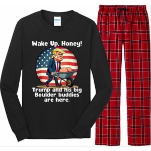 Trump An His Big Boulder Buddies Funny Donald Trump 2024 Long Sleeve Pajama Set