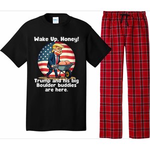 Trump An His Big Boulder Buddies Funny Donald Trump 2024 Pajama Set